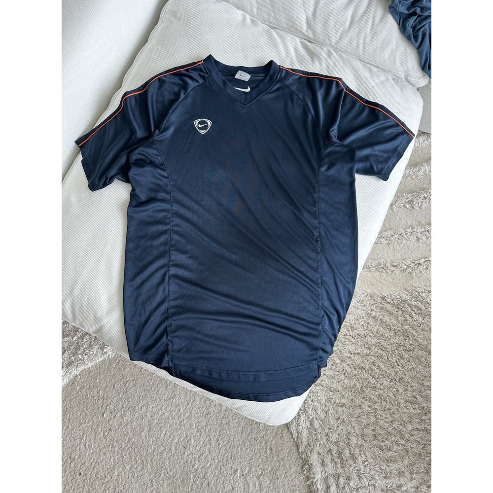 Vintage Nike Mercurial Navy/Orange Soccer Jersey. Size 2XL. Good Condition